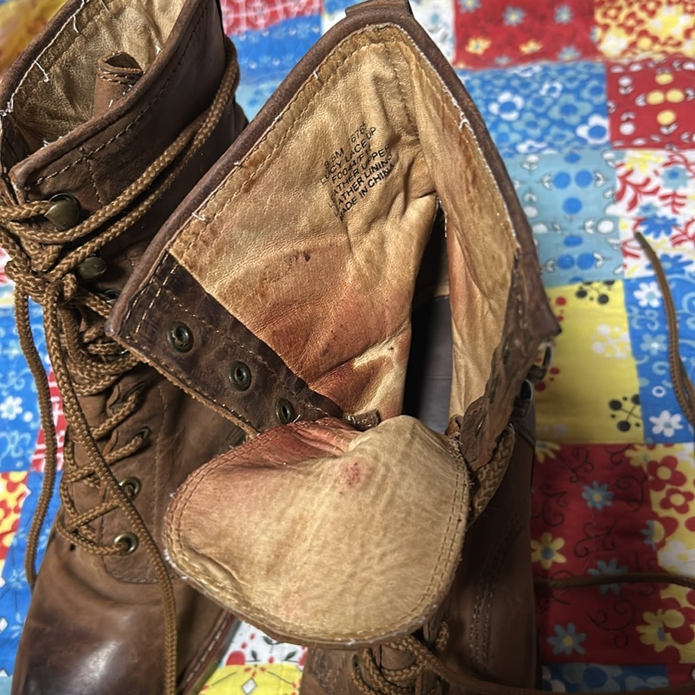 Frye Lucy lace up boots women's size 8.5 - Picture 10 of 11